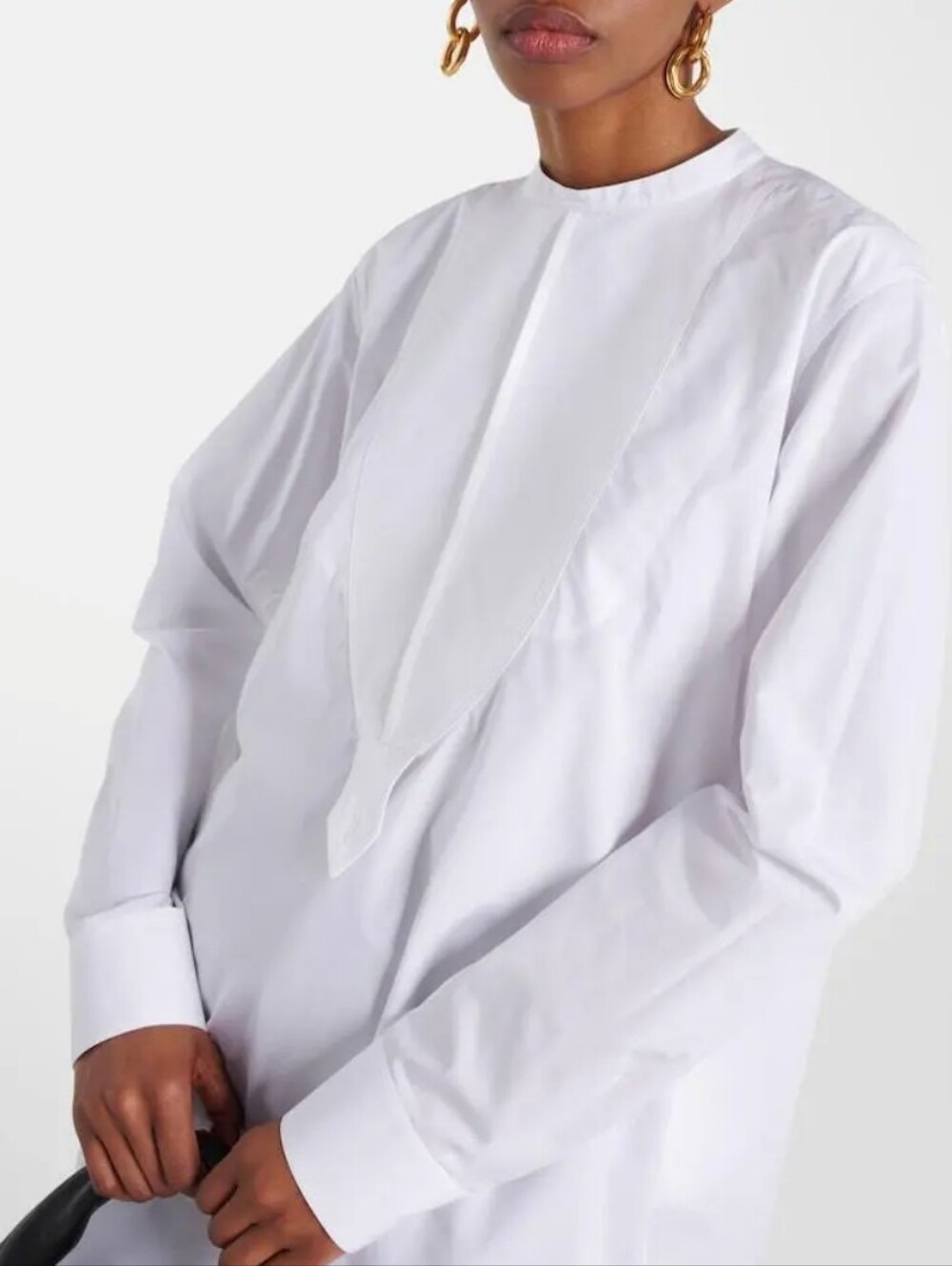 Jil Sander Crisp White Cotton Poplin Blouse 36 / 6 NWOT